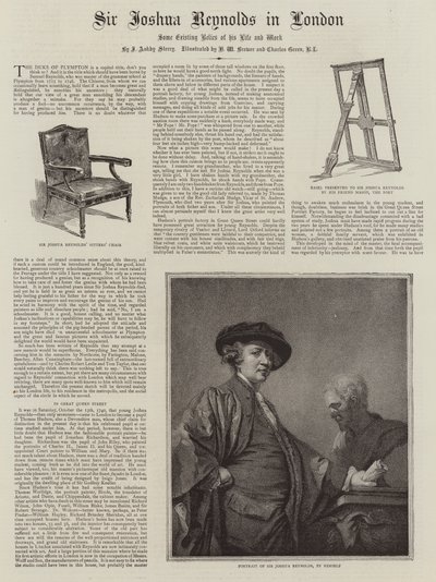 Sir Joshua Reynolds v Londýně od Henry William Brewer